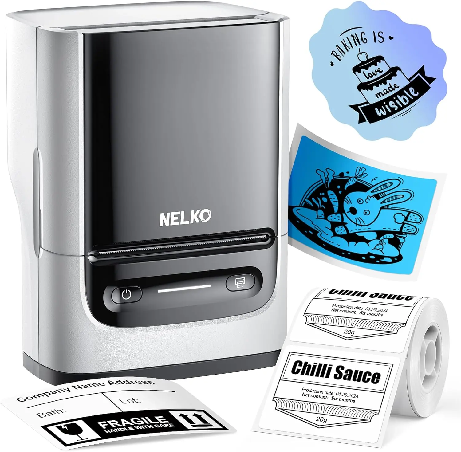 PM220 Label Printer with tape,Portable Thermal Printer,Bluethooth Label Printer,for Address, Logo, Clothing, Mailing, Sticker Printer for Phones & PC Fathersdaygift, summerwins