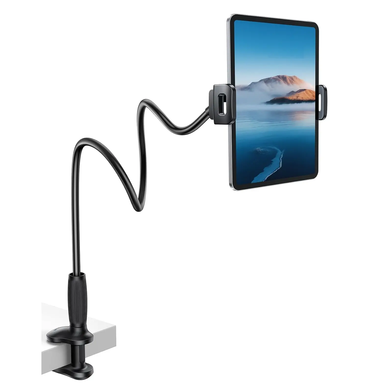 31inch Gooseneck Tablet Holder, Tablet Stand : Flexible Arm Clip Tablet Mount Gifts, Compatible with iPad mini Pro Air, Kindle, Switch, Galaxy Tabs, More 4.7-10.5" Devices