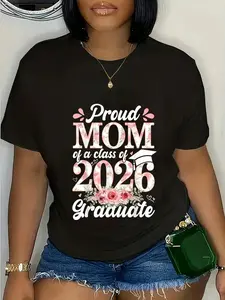 Proud Mom Of A Class Of 2026 Graduate Hoodie - Sweatshirt - Shirt, Floral Senior Graduation Tee For Mothers, Cute High School Or College Grad Gift For Proud Mama Women
