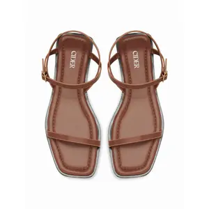 Cider ADJUSTABLE STRAP SQUARE TOE SANDALS