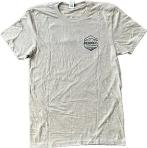 Mens T-Shirt - Tan - LASER EYE - Perkins Builder Brothers