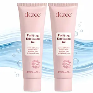 IKZEE Exfoliating Gel 50g gently exfoliates, cleanses pores, and brightens skin. Suitable for all skin types.