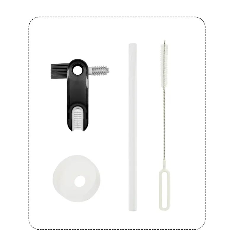 ATLIST Reusable Tumbler Cup Accessories for Drinking - Stainless Steel Straw, Syringe Brush