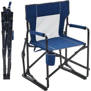 400LBS Camping Folding Chair – Portable with Mesh Back & Cup Holder, Outdoor Folding Chair for Camping, Fishing, Beach, Lawn