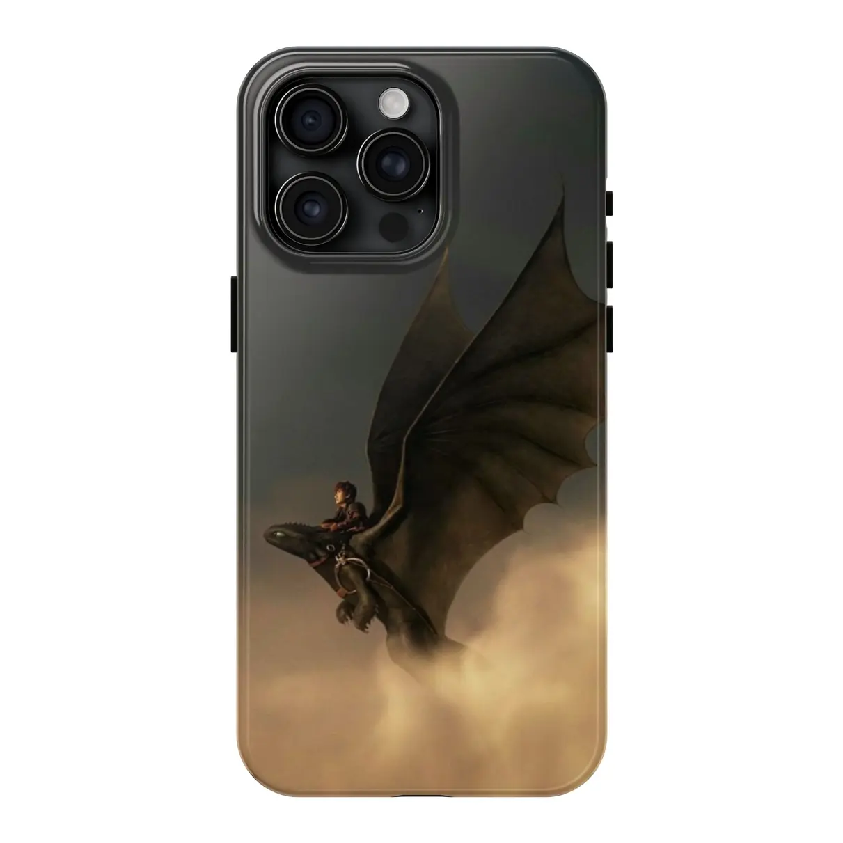 Fly with Dragons T-Toothless & H-Hiccup HTTYD Tough Phone Case for iPhone 16 15 14 13 12 11 Pro Max 8 Plus X Samsung Galaxy S24 S23 S22 620 Glossy Finish Impact Resistant Protection