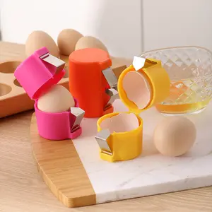 3-Piece Egg Shell Opener Set, Plastic Material, Ideal for Raw Eggs & Hard Boiled Eggs, Peeling & Shelling Tool, Kitchen Gadget