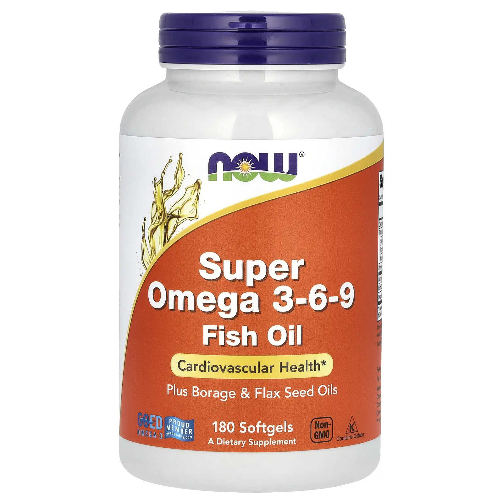 NOW Foods Super Omega 3-6-9, 180 Softgels