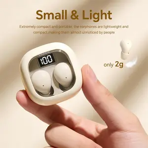 Mini Earbuds Sleep Wireless Earphones Bluetooth 5.3 Invisible Headphones Hidden Sleep Earphone Tiny Small Earbuds for Sleeping Ear Buds for Small Ears Portable Hidden Mini Invisible Headphones for Work and Sports Travel