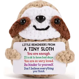 Inspirational Birthday Gift for Daughter or Son, Soft Cuddly Sloth Plushie, Little Reminder for Emotional Cheer & Support, Huggable Collectible Toy for Her or Him, Friends, Colleagues, Students and Graduates, Cuddly Stuffed Animal