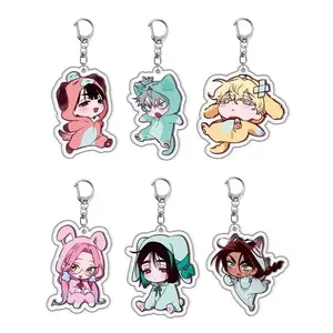 New Hot Korean Cartoon Alien Stage Chibis Keychains for Women Men Backpack Accessories Luka Ivan Till Mizi Hyuna Sua Pajamas Styling Cosplay Keyrings Jewelry Fans Collection Gifts Keychain for Bags