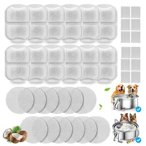 Dog Pet Water Fountain Replacement Filters Set, High Density Pet Water Fountain Filter, Dog & Cat Drinking Supplies