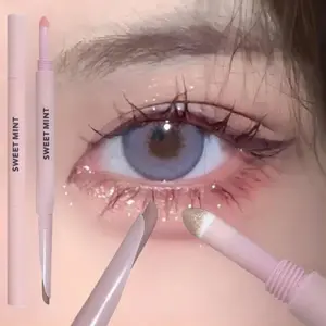 4-color Meniscus Double Head Sleeper Silkworm Pen Highlights To Lighten Shadows Waterproof Non-fading Double Head Sleeper Silkworm Makeup
