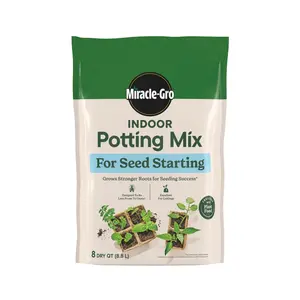 Miracle-Gro Indoor Potting Mix for Seed Starting - Lightweight Blend for Flower, Vegetables, and Herb Seeds, Great for Cuttings, 8 qt.