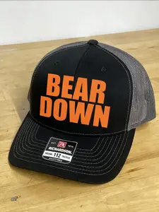 Bear Down Football Printed Hat, Chicago Gameday Football Richardson 112 Trucker Snapback, Gift for Him