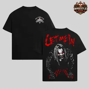 [WWE] Bray Wyatt The Fiend Let Me In Graphic T-Shirt WWE Horror Wrestling Tee, Dark Gothic Streetwear Shirt, Vintage Style Oversized Tee, Pro Wrestling Fan Merch, Wrestling Fans Gift Unisex, WWE Event Outfit