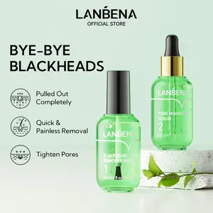 LANBENA Blackhead Remover Serum Shrink Pore Facial Serum Peeling Off Mask Skincare Acne Treatment Essence 17ml Comfort Skin Repair