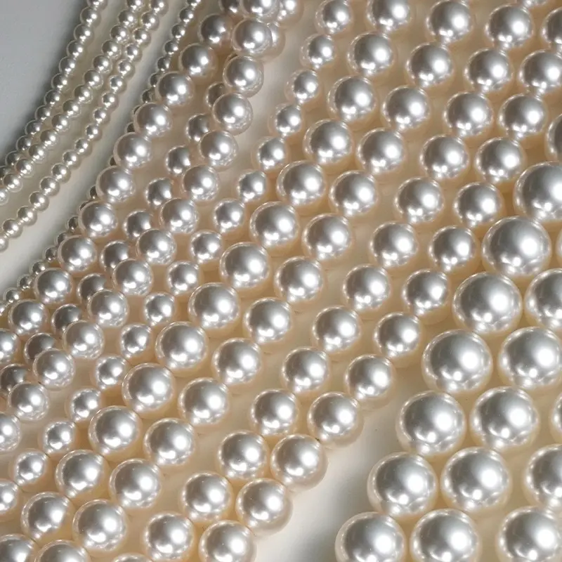 【B009】DIY ABS Imitation Pearl Round Beads Charms - Acrylic Beads Making Supplies, Pearl Beading Kits for Jewelry Making, Casual Daily Clothing Decoration (Toys & Hobbies, Beading & Jewelry Making)