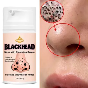 SUMFANG Nose Blackhead Cleansing Cream 50g | Salicylic Acid Unclogging Pores + Collagen Peptides Repairing | Refreshing texture, easily absorbed, suitable for strawberry nose care Daily Nasal Cleansing Product
