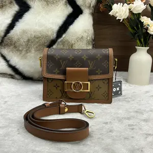 Pre-owned Louis Vuitton Dauphine Mini Bicolor Monogram Messenger Bag 866