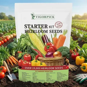 Vegetable Seed Vault Kit - 35 Variety Pack for Home Growing & Planting Survival Seeds Heirloom Vegetable Mix Great Gardening Gift for Any Home Garden