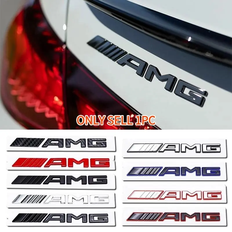 Amg Car Letter Trunk Emblem Sticker, Automotive Decals, Automobile Decals, Waterproof Scratch-Resistant Self-Adhesive Decal for C E S G a Cla Gle Gls Models, Car Accessories