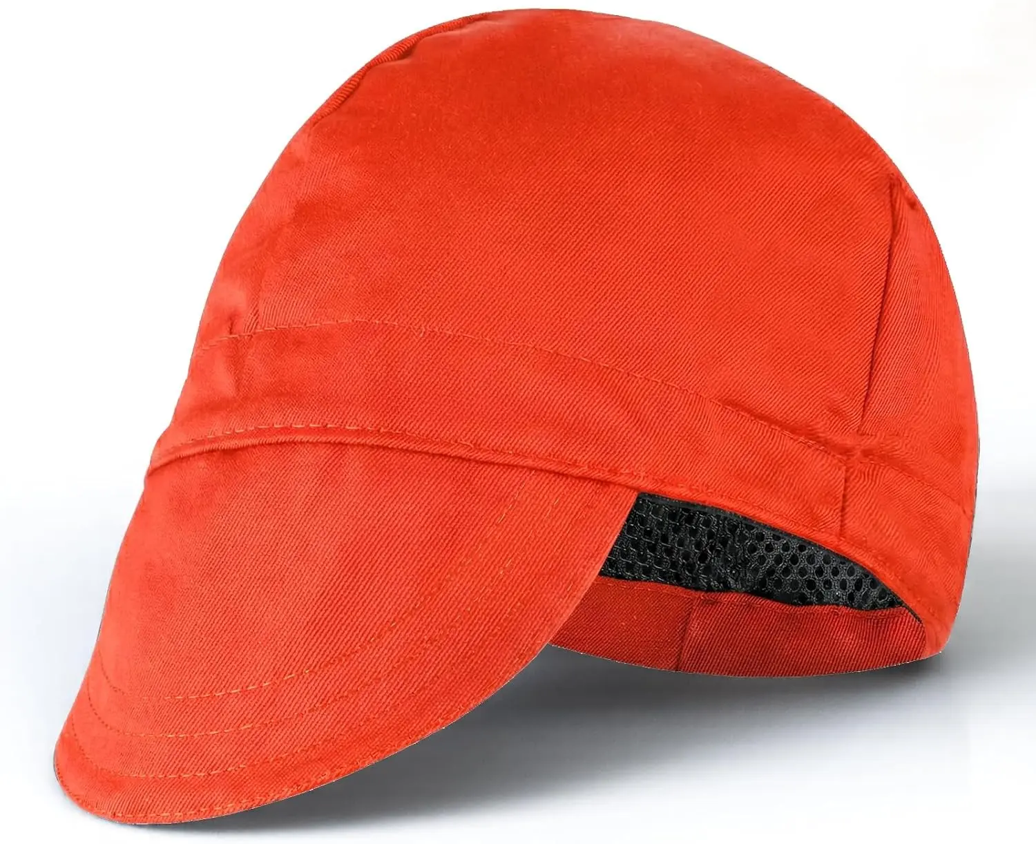 Reversible Welding Cap for Men, Water Fireproof Fire Retardant Cotton Cloth Welding-Hat, Washable Protective Welders Cap for Safety and Head Protection While Welding to Men Women(Orange)