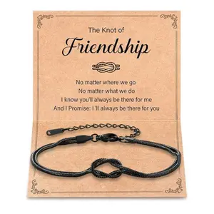 2/1 Pcs Love Knot Friendship Bracelets- Love Knot Bracelet Pinky Promise Soulmate Relationship Friendship Bracelets Forever Infinity Jewelry Gifts for Women Her Him
