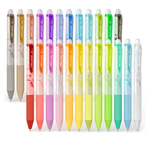 Four Candies Erasable Gel Pens, 12/18/24Colors Retractable Fine Point 0.7mm Erasable Pens with Eraser for Everyday Use & Educational Purposes, for planner, students, teachers, nurses and artists, magical pen Colored Markers Set