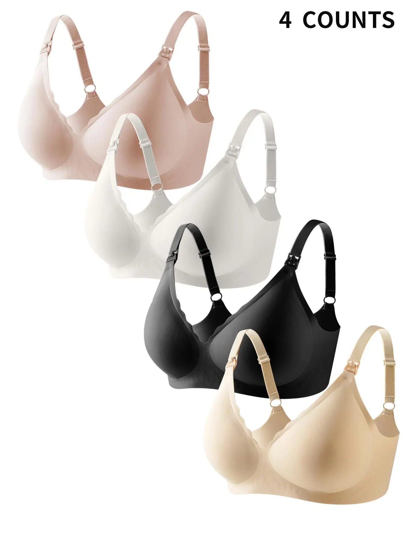 Maternity's Minimalist Solid Adjustable Strap Bra, Casual Comfortable Breathable Bra for All Seasons, Maternity Lingerie for Daily Wear