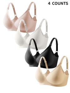 women maternity's solid adjustable strap bra, casual elegant comfortable breathable push up bra for all seasons, maternity clothing, maternity lingerie for daily wear, pregnancy maternity bra
