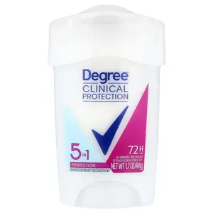 Degree Clinical Protection, 5 In 1 Protection, Antiperspirant Deodorant, Soft Solid, 1.7 oz (48 g)
