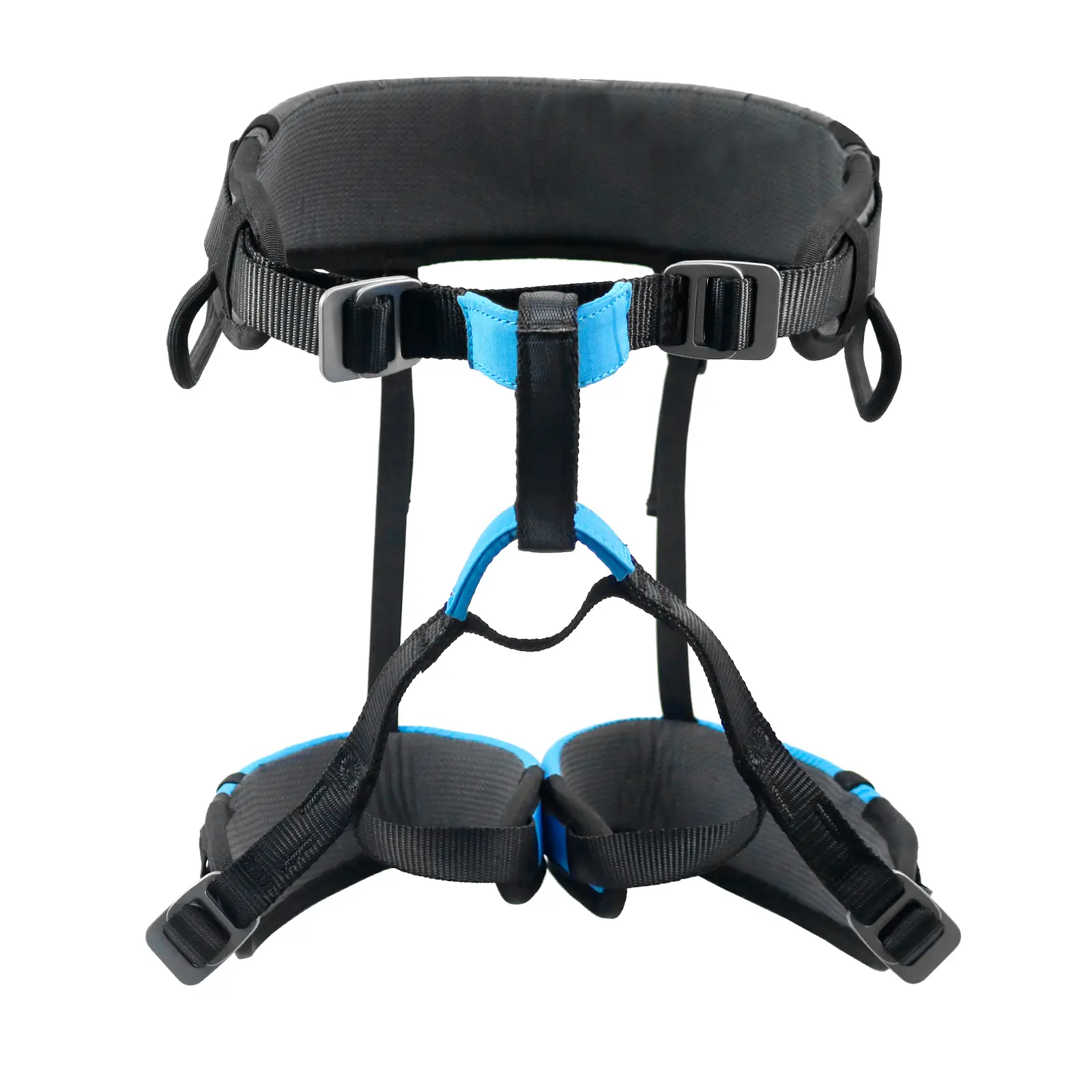 NEWDOAR Climbing Harness, Half-Body Polyester Safety Belt for Men & Women with Adjustable Loops & 4 Tool Rings, Breathable Rappelling Accessories