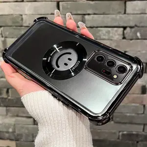 Note20 Ultra Impact Resistant PC Phone Holder Case For Compatible With Samsung Galaxy Note 20 Ultra Lucky Smile Face Stand Cover