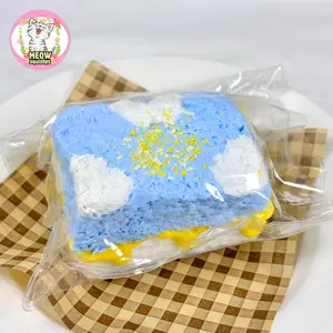 Blue Sky Butter Three-Layer Toast Squeeze Toy