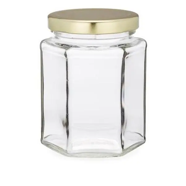 Hexagon Glass Jar