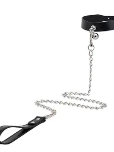 New style wedding bell PU collar necklace, leash, bondage neck collar, decoration, party accessory, Trendy Jewelry