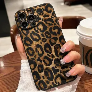 Vintage Leopard Print Phone Case, Shockproof Full Protection for iPhone 17/16/11/12/13/14/15/16 Pro Max/plus/air, Gift for Boyfriend/girlfriend