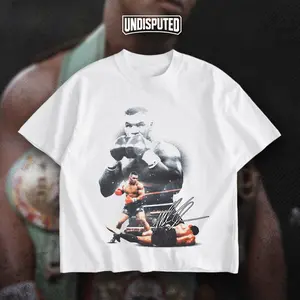 UNDISPUTED Iron Mike Tyson Heavy Cotton Boxing T-shirt Fight Night Shirt Fan Apparel Classic Pump Cover Oversized Gift For Fans DTG Printed