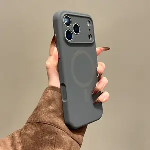PROMAX Magnetic Liquid Silicone Protective Case for iPhone 13-17 Pro Max, Cellphone Devices Accessories, Customized Full Coverage, Skin-Like Feel, Enhanced Magnetism, Father's Day Gift