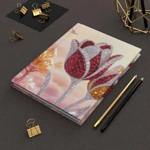Gemstone Tulip Hardcover Journal — Sparkling Floral Notebook for Dreams & Gratitude By Shawn W. David