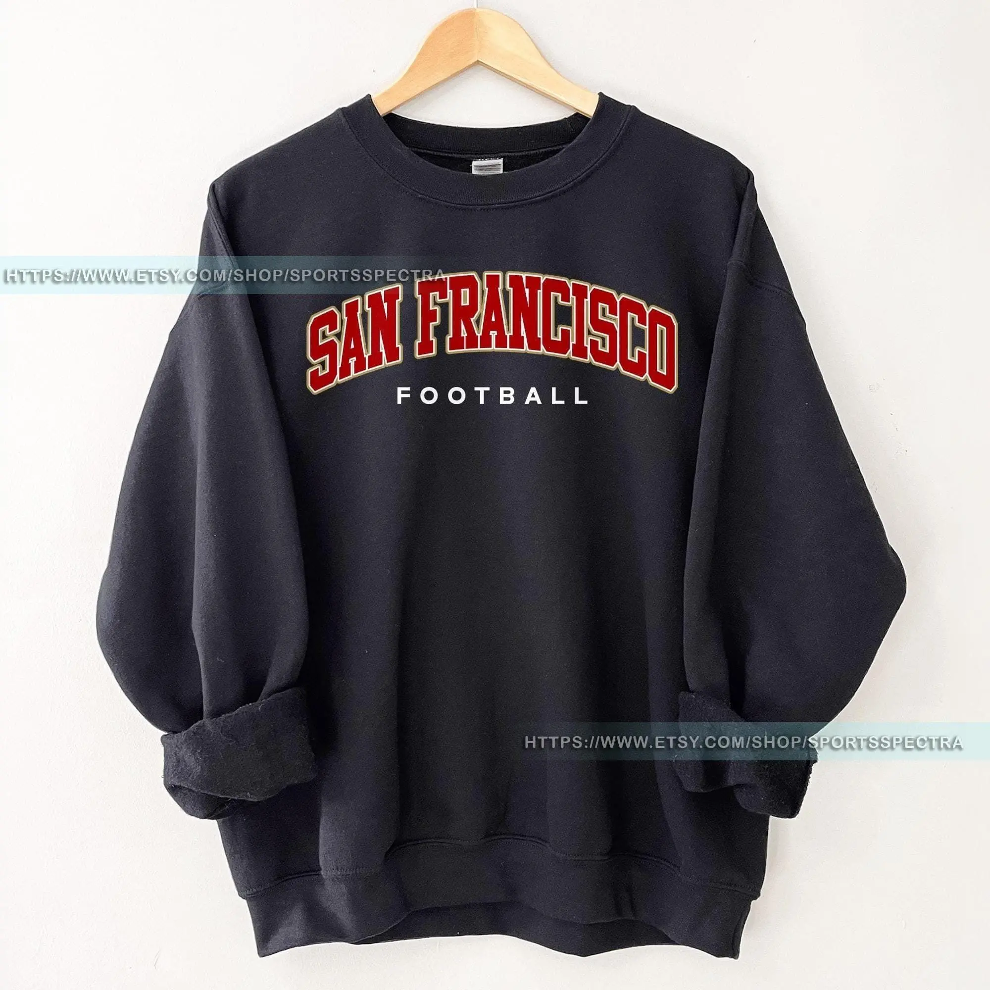 [Sale Up To 50%] San Francisco Football 49 Vintage Sweatshirt, San Francisco Football Tshirt, San Francisco Football Crewneck
