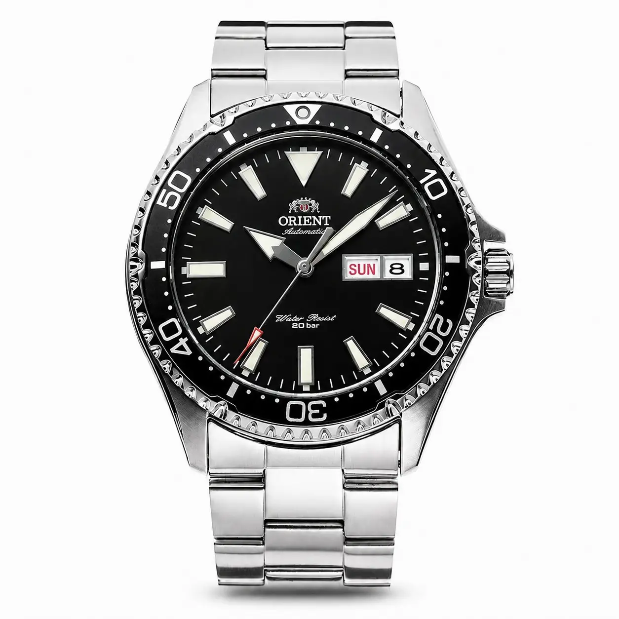 Men's Automatic Wristwatch - Stainless Steel Strap Outdoor Sport Dive Style with Rotating Bezel, Luminous Analog Dial, Day-Date Display, Analog Mechanical Watch Accessory