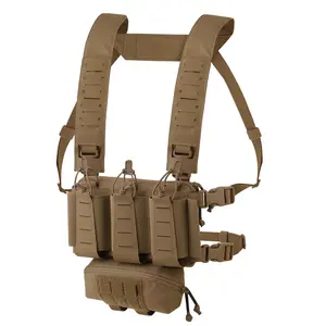 Krydex Tactical Chest Rig Triple Elastic 556 Magazine Pouch Placard GP Pouch Mini Drop Dangler Pouch