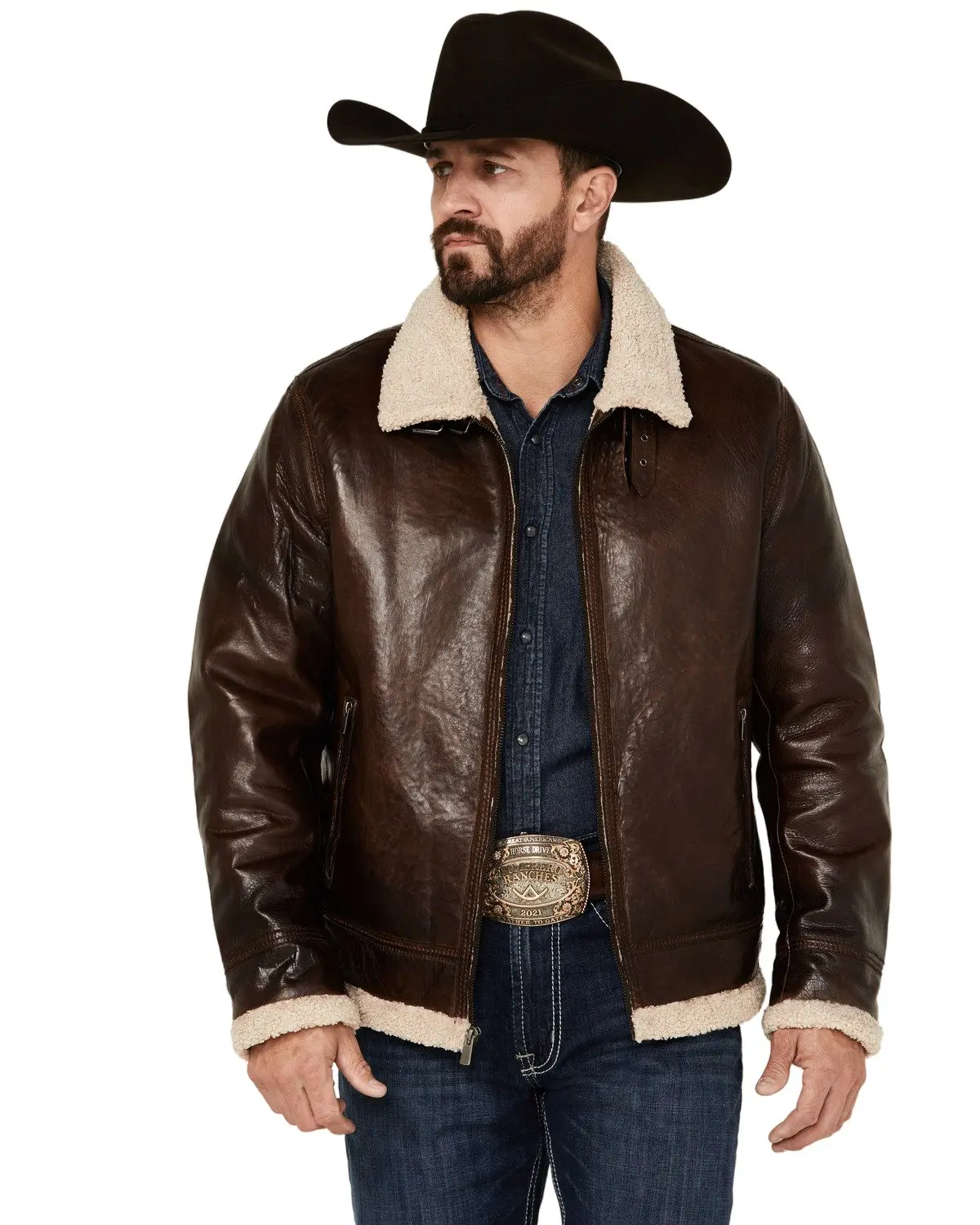 Scully Men's Men'S Sherpa Lined Leather Jacket - 2049-702