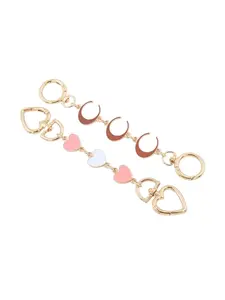 Heart & Moon Design Purse Chain Extender, Novelty Bag Extender Chain, Purse Strap Extenders for Women & Girls, Bag Charm Accessories