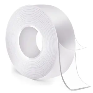 Double Sided Tape Heavy Duty(9.85FT),Nano Double Sided Adhesive Tape, Clear Mounting Tape Picture Hanging Adhesive Strips,Transparent Heavy Duty Double Sided Tape,Long-Lasting Adhesion Hanging Adhesive Strips,Washable tape