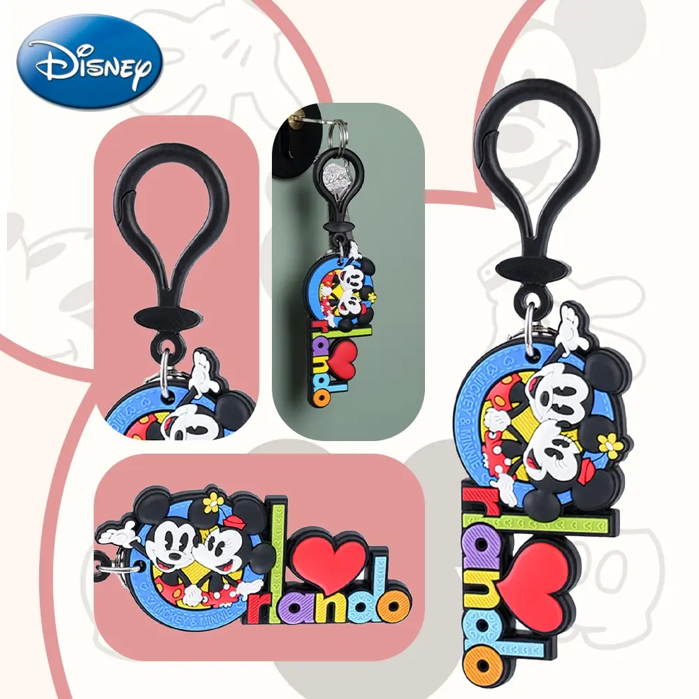 Disney Officially Licensed Mickey & Minnie Keychain, Cute Cartoon Couples Design, Durable Metal Alloy Material, Perfect Gift for All Occasions