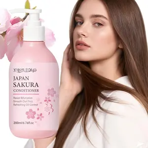200ML Japanese Cherry Blossom Shampoo for Damaged Hair, Moisturizing Repair Formula, Brighten Shine, Long-Lasting Fragrance, Haircare