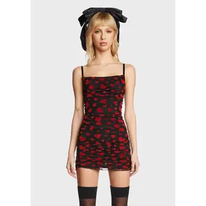 Noir Rise And Fall Mesh Dress