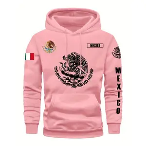 Mexico Print Hoodie - Soft, Casual, Versatile, Trendy, Men's Fashion Pullover Sweatshirt with Hood